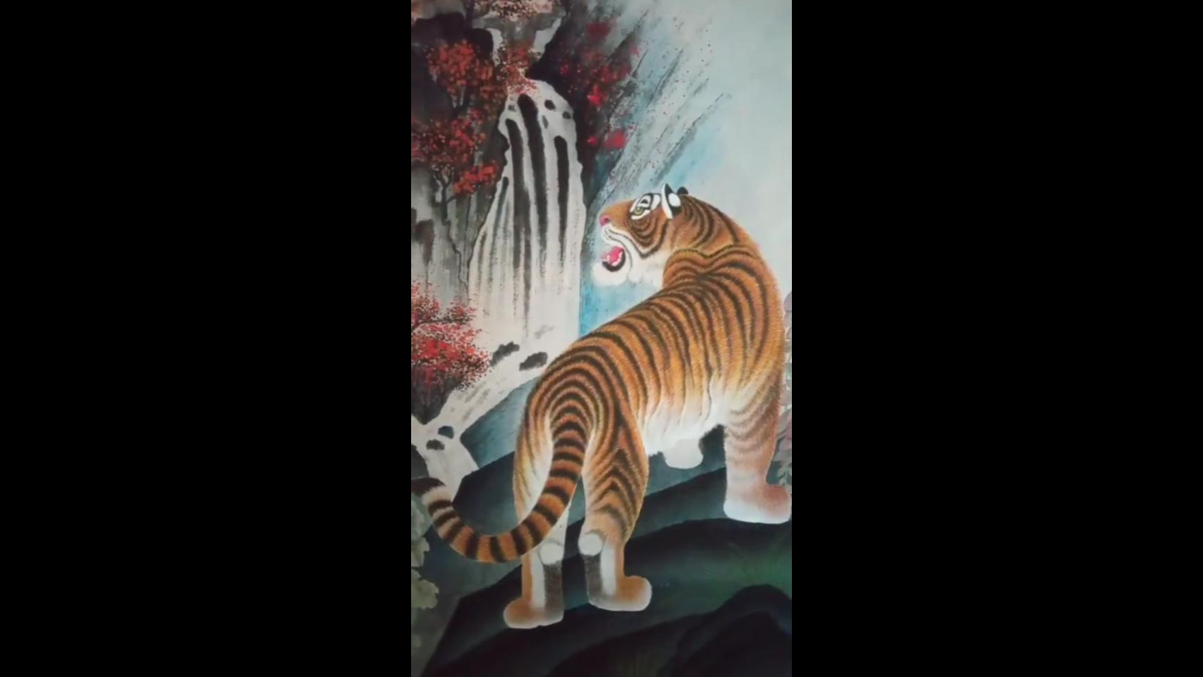 【国画】墨香斋主人的原创工笔虎作品展示(1)