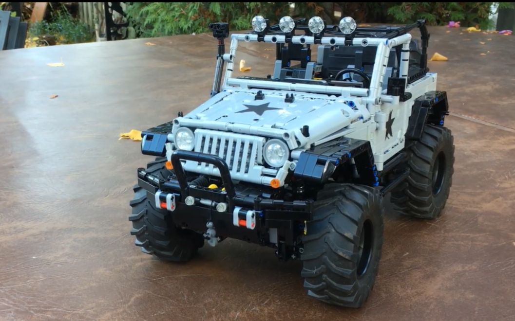 乐高科技moc 吉普越野车!jeep wrangler_哔哩哔哩_bilibili