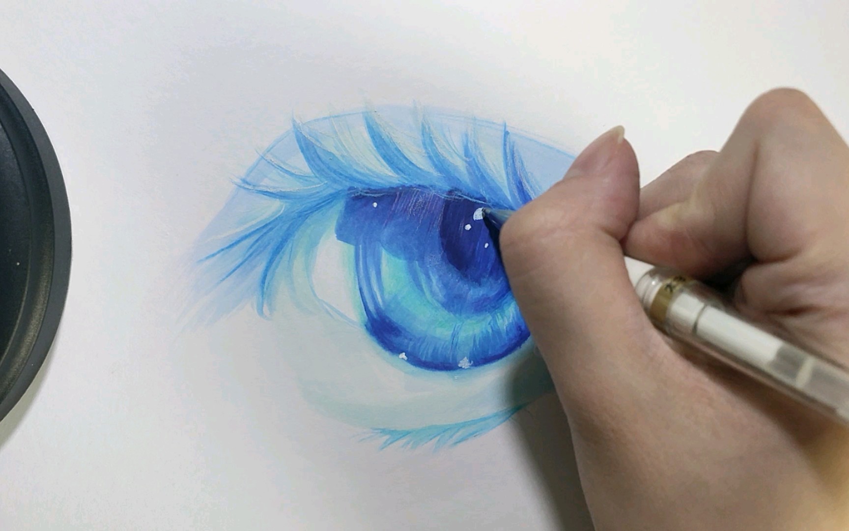 [马克笔手绘]如何画一个漂亮眼睛
