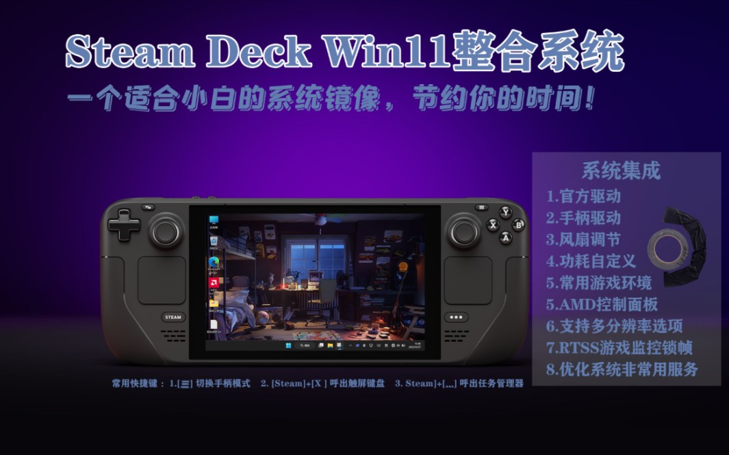 小白SteamDeck硬盘安装双系统第三方镜像+最新win11优化系统驱动全部整合.哔哩哔哩bilibili