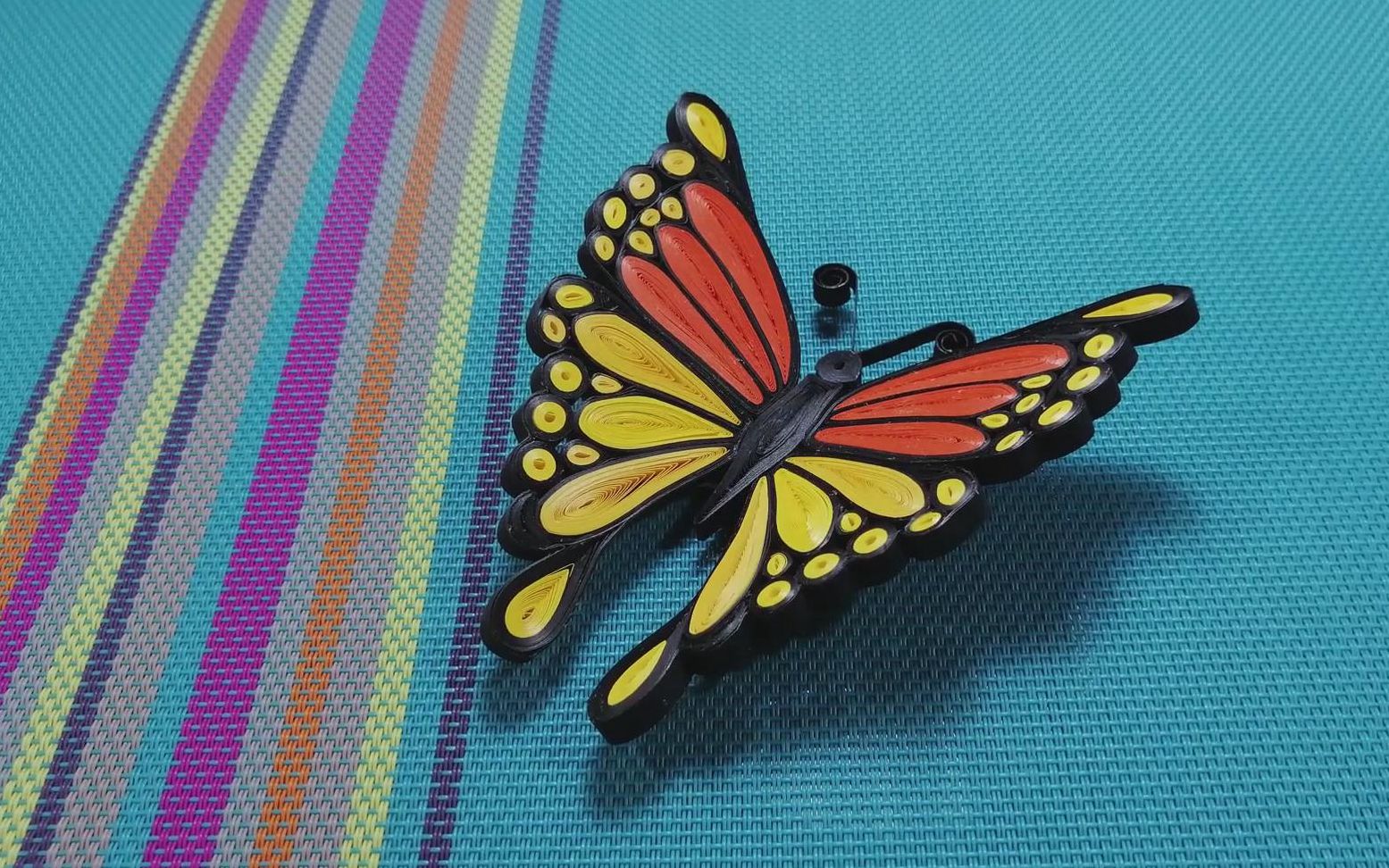 衍纸【quiling】 蝴蝶 制作彩蝶