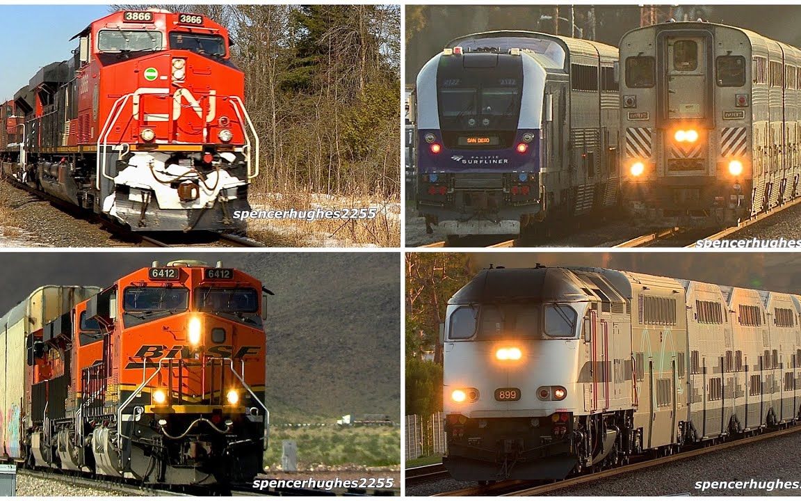 火车!!!Trains 2020! CN Amtrak Metrolink & BNSF哔哩哔哩bilibili