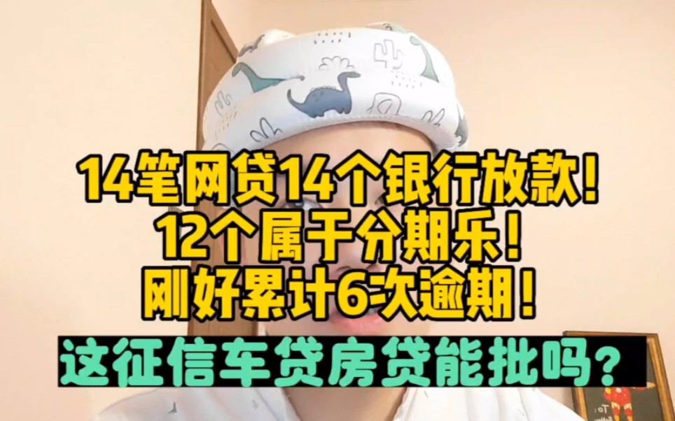 14个银行放款,12个属于分期乐!6次逾期,这征信车房贷能批吗?哔哩哔哩bilibili