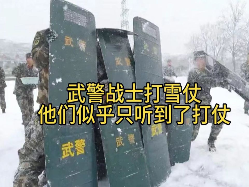 哈哈,武警戰士打雪仗,他們似乎只聽到了打仗