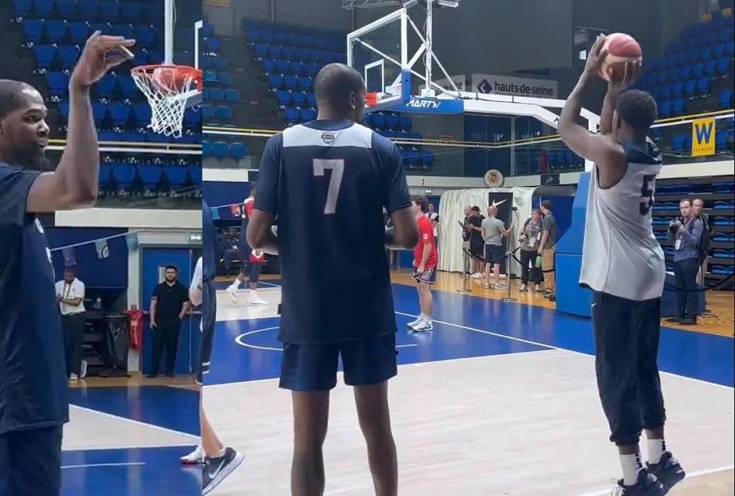 【追星成功】杜兰特指导爱德华兹投篮