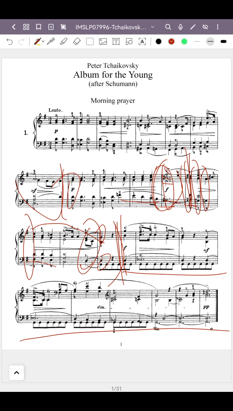 [图]柴可夫斯基少年钢琴曲集第一首晨祷音乐分析之二