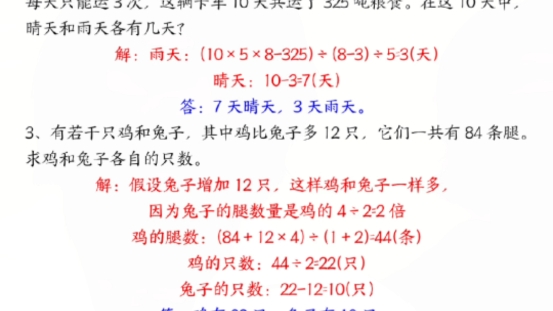 四年级下册数学思维提升十大类型应用题汇总哔哩哔哩bilibili