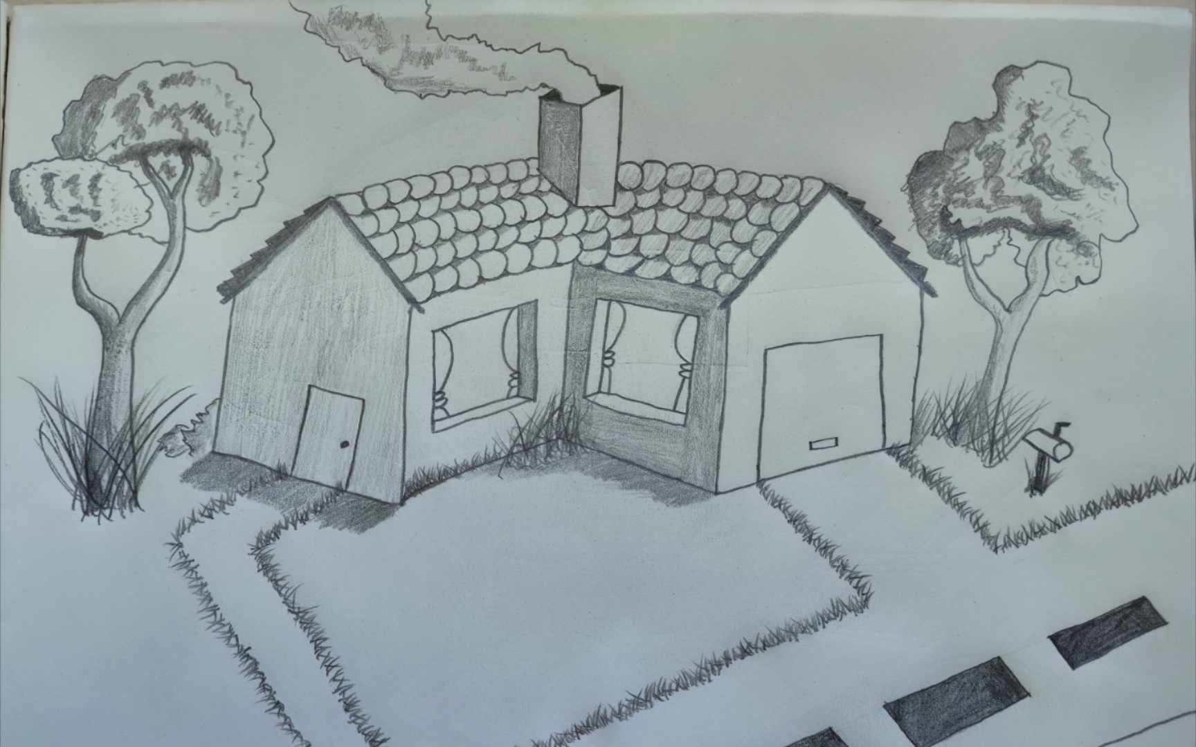 自学画画之大房子