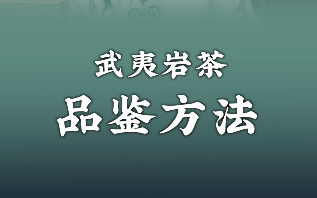 武夷岩茶的品鉴方法,这样喝才不会浪费好茶!哔哩哔哩bilibili