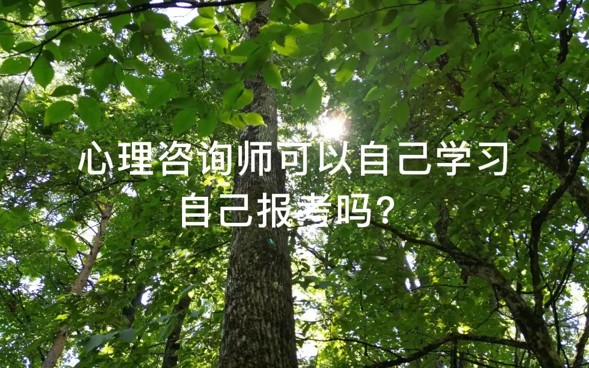 [图]心理咨询师可以自己学习自己报考吗？