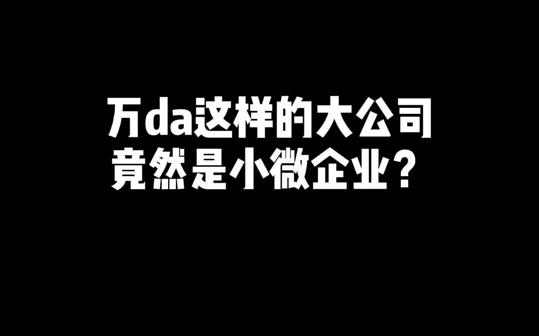 20210420连万达这样的大公司都是小微企业?哔哩哔哩bilibili