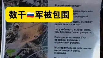 （俄乌热闻）传单如雪花般撒落！俄军深陷多布罗皮利亚包围圈该何去何从？此时唯有识时务者为“俊鹅”！
