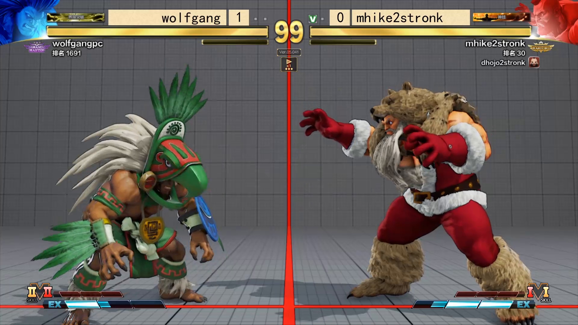 街霸5:这个狮子好强,天梯最高分老桑被打了2个p!