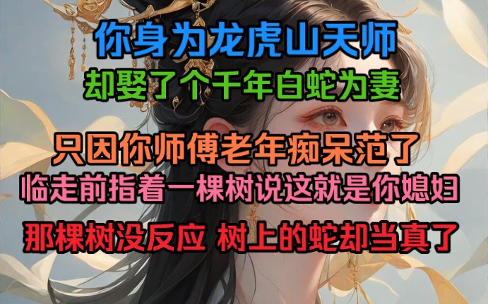 [图]你身为龙虎山天师，却娶了个千年白蛇为妻，只因你师傅老年痴呆，临走前指着一棵树说这就是你媳妇，谁知那棵树没反应，树上的蛇却当真了…