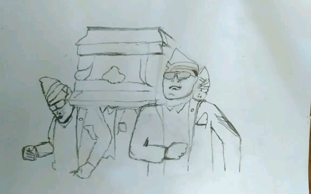 画渣画个黑人抬棺