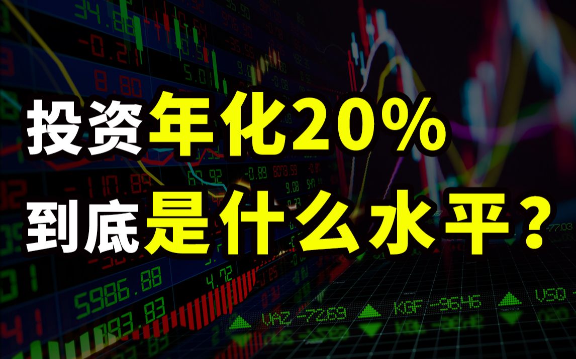 【周教授】投资年化20%,到底是什么水平?哔哩哔哩bilibili