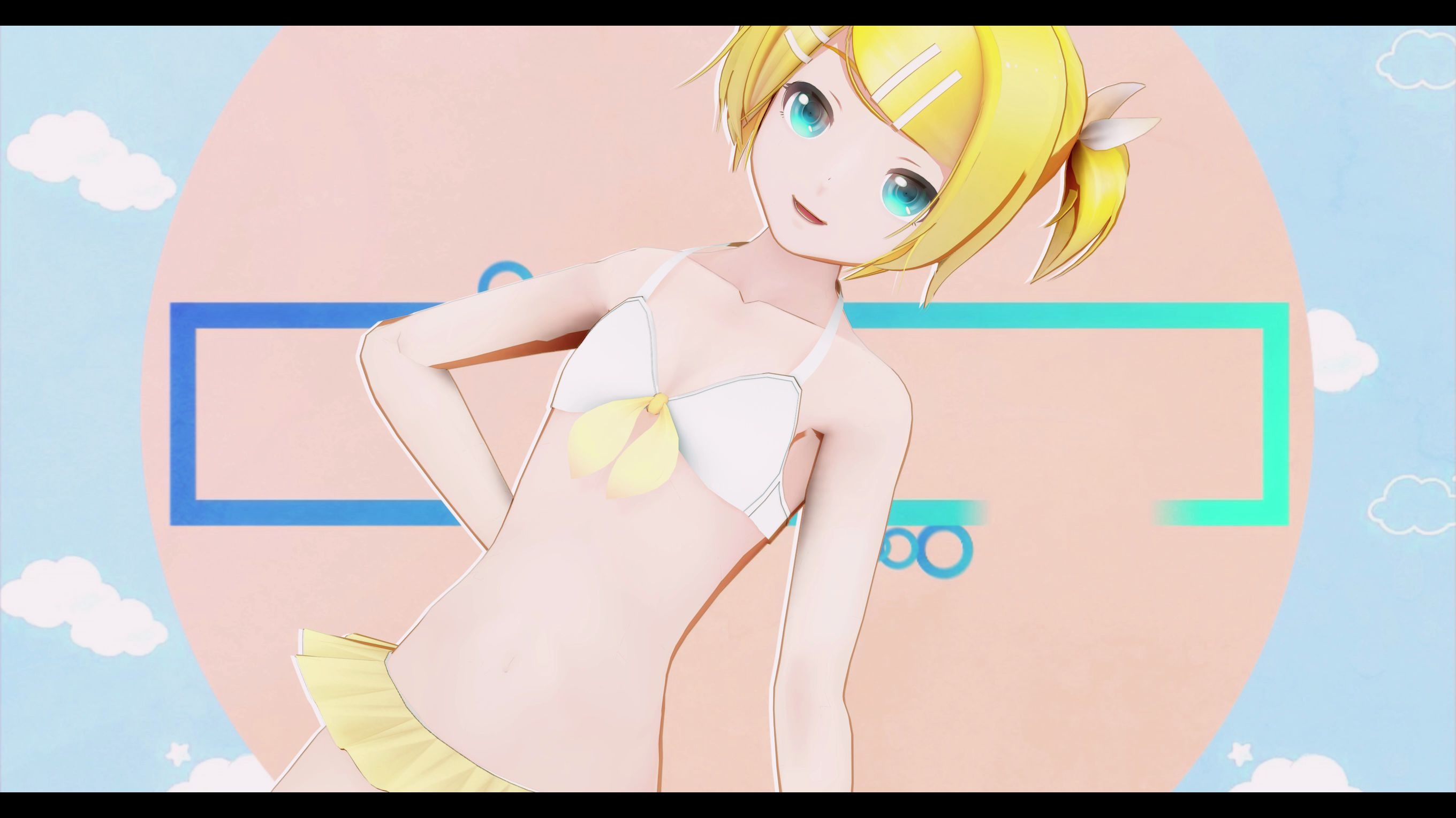 【4k60帧】2d渲染泳装rin的summertime