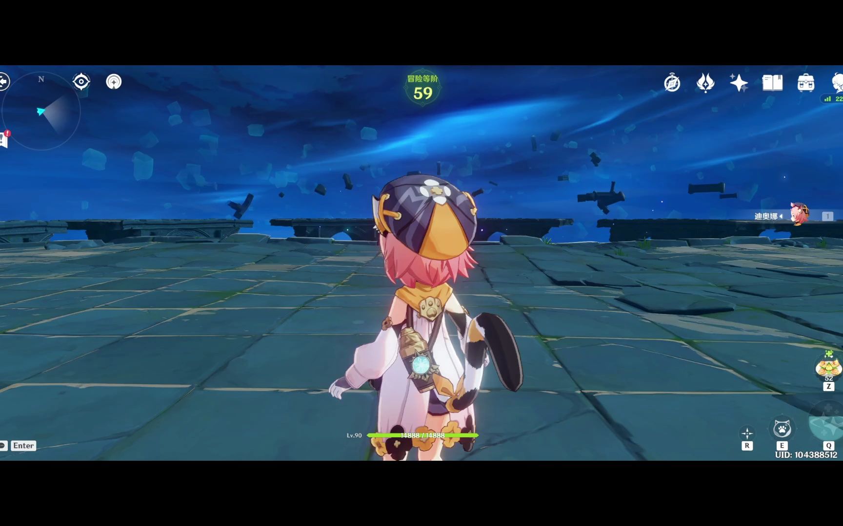 原神开服三年了一位零氪uid10开头的旅行者终于60级了!