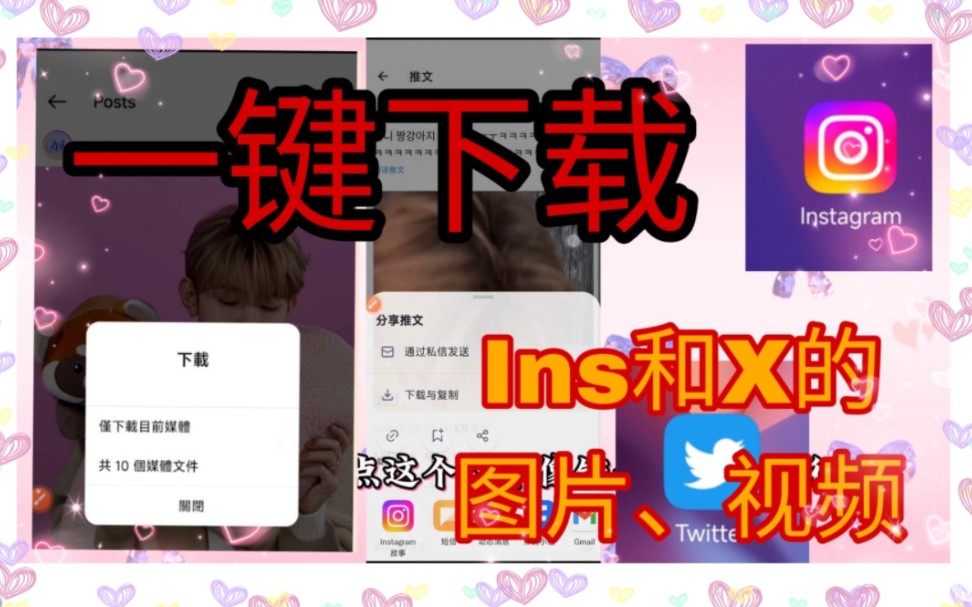 如何一键下载Ins和推特X的图片和视频哔哩哔哩bilibili