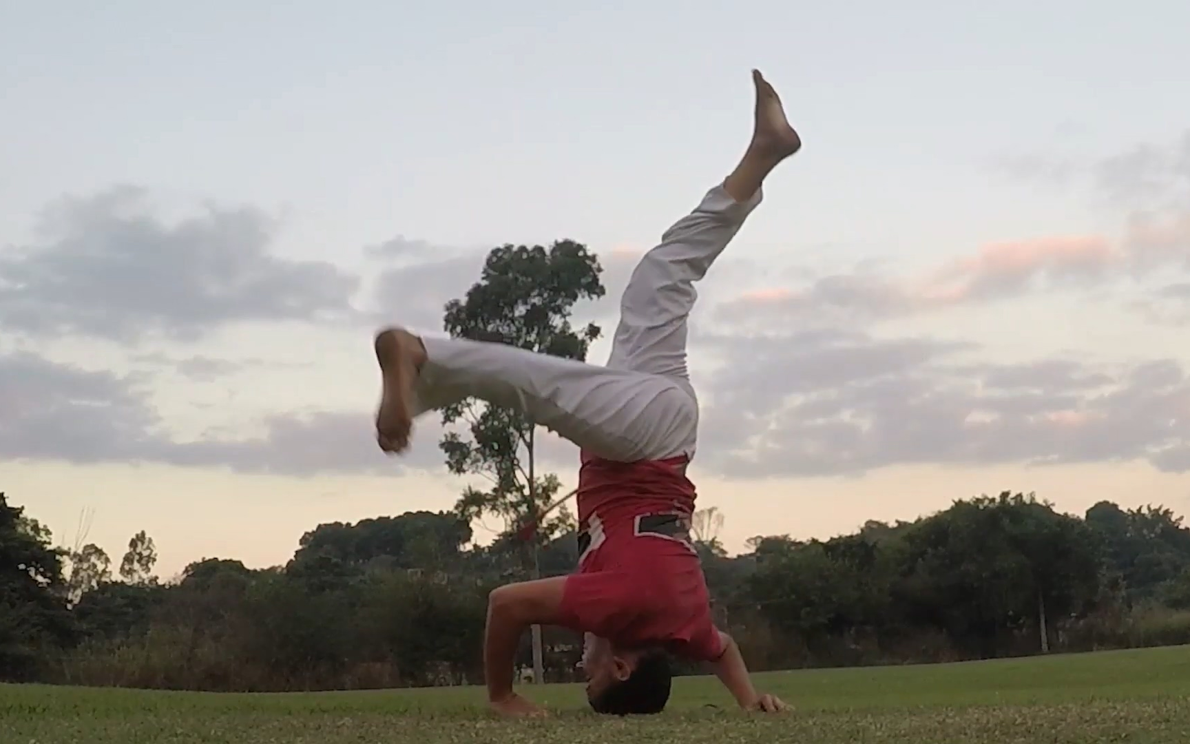 巴西战舞capoeira百大特技动作教学20版第097号动作交织头转半风车头