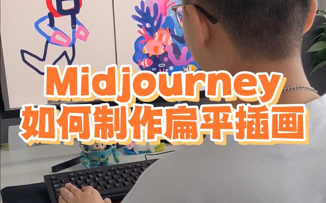 Midjourney如何制作扁平插画呢?哔哩哔哩bilibili