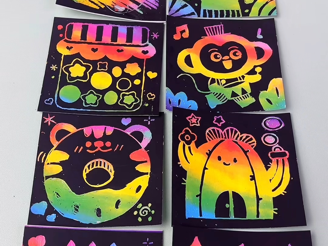 炫彩刮刮画解压好玩又好看