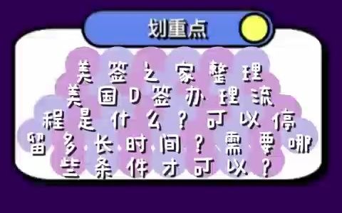 美国D签办理流程是什么?可以停留多长时间?需要哪些条件才可以?哔哩哔哩bilibili