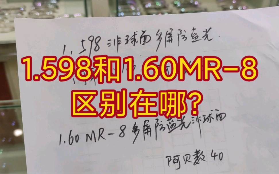 镜片常见的盲点:1.598非球面vs1.60MR8非球面,两者区别很大的哔哩哔哩bilibili