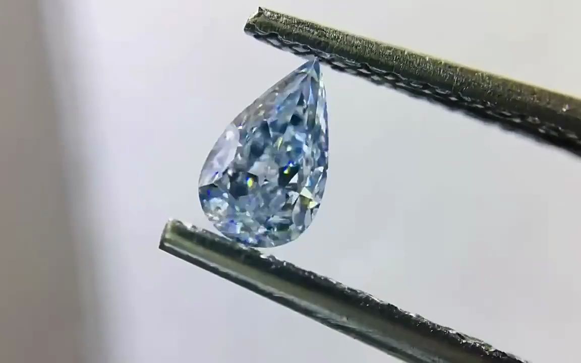 gia天然蓝钻钻石水滴形高品质裸石彩钻戒指项链