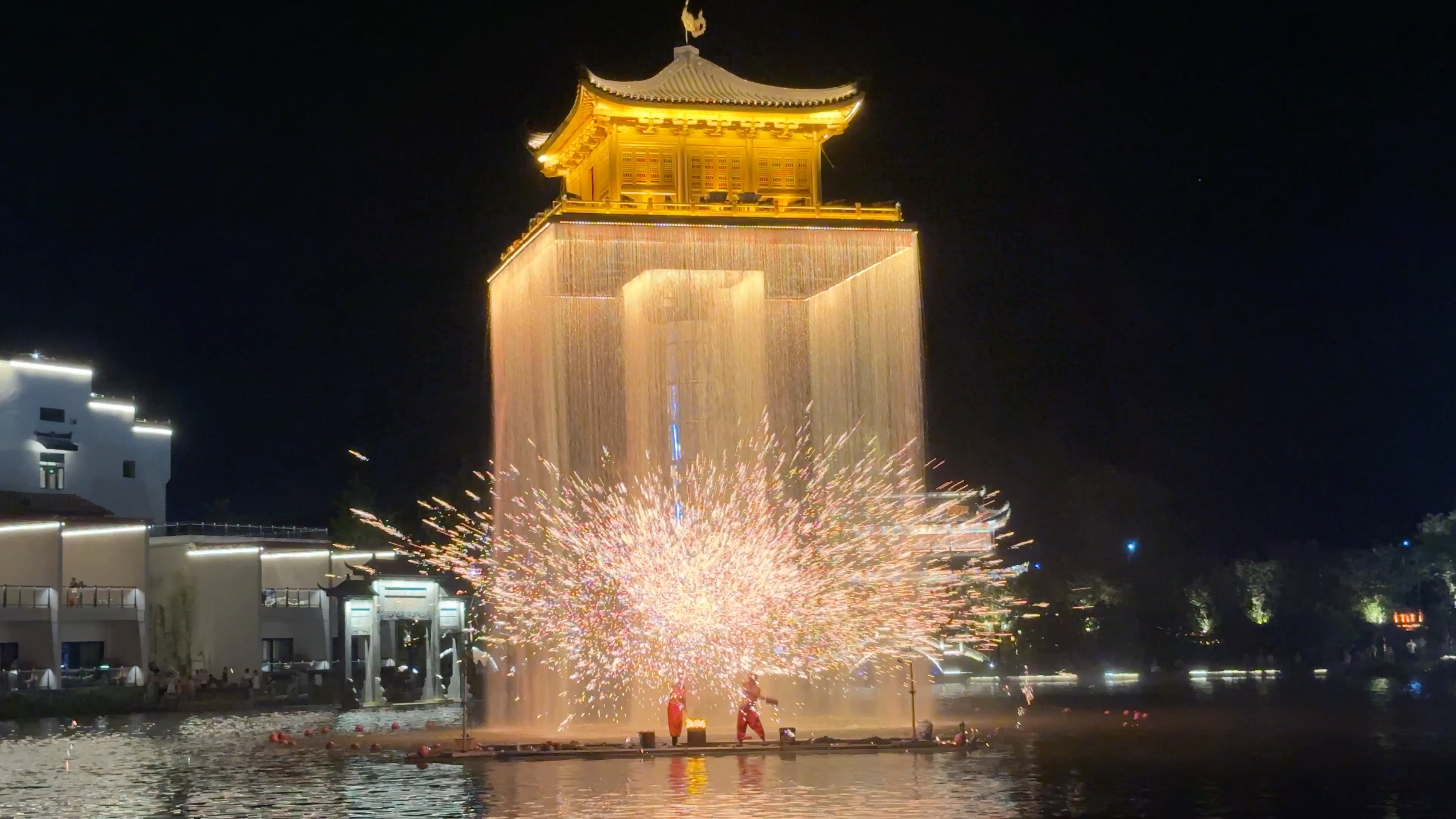 【上饶】婺源,婺女洲,打铁花