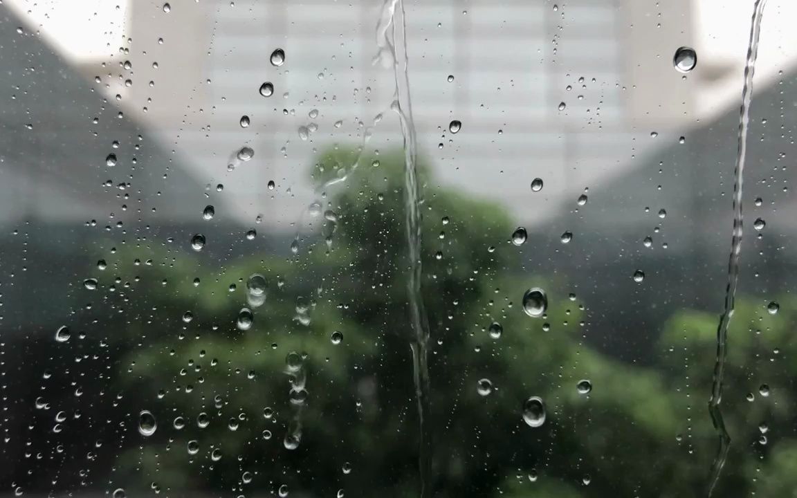 雨水玻璃壁纸图片