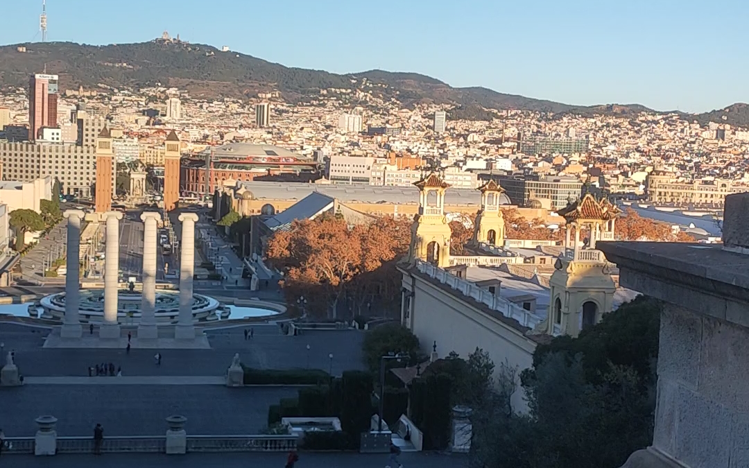 巴塞罗那西班牙广场街景