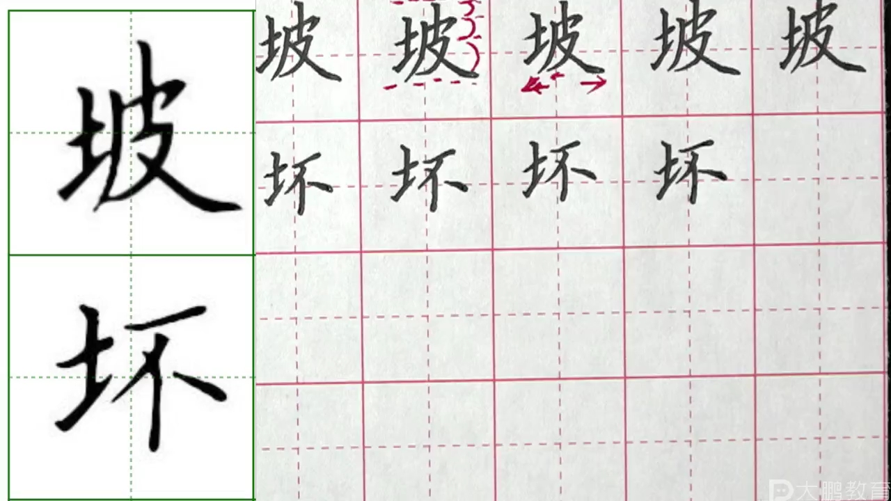 硬笔书法13-左右结构的字书写规律之左偏旁(五)-岐响