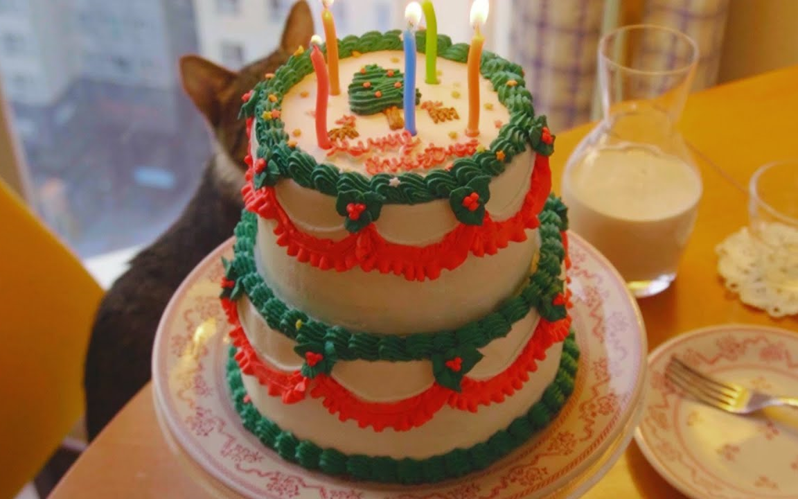 【daram】圣诞复古双层蛋糕~|how to make vintage christmas cake