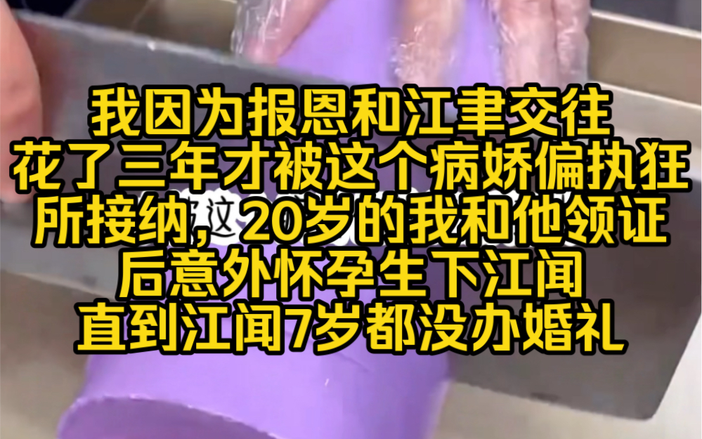 浅雨报恩:我因为报恩和江聿交往,花了三年才被这个病娇偏执狂所接纳,20岁的我和他领证后意外怀孕生下江闻,直到江闻7岁都没办婚礼哔哩哔哩bilibili