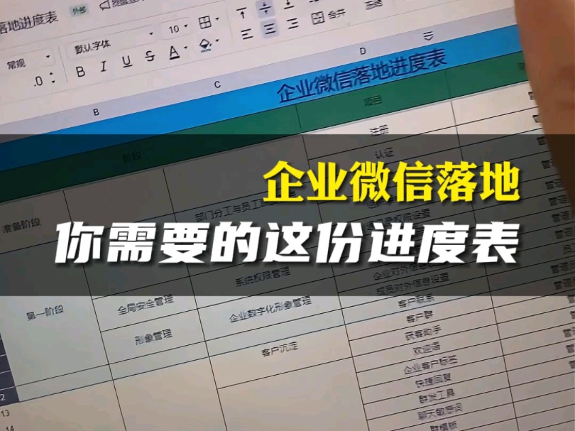 企业微信落地你需要的这份进度表哔哩哔哩bilibili