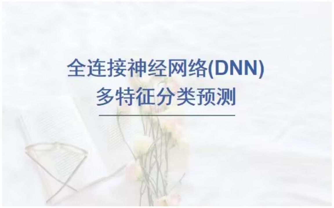 全连接神经网络(DNN)分类预测,多特征分类预测.哔哩哔哩bilibili