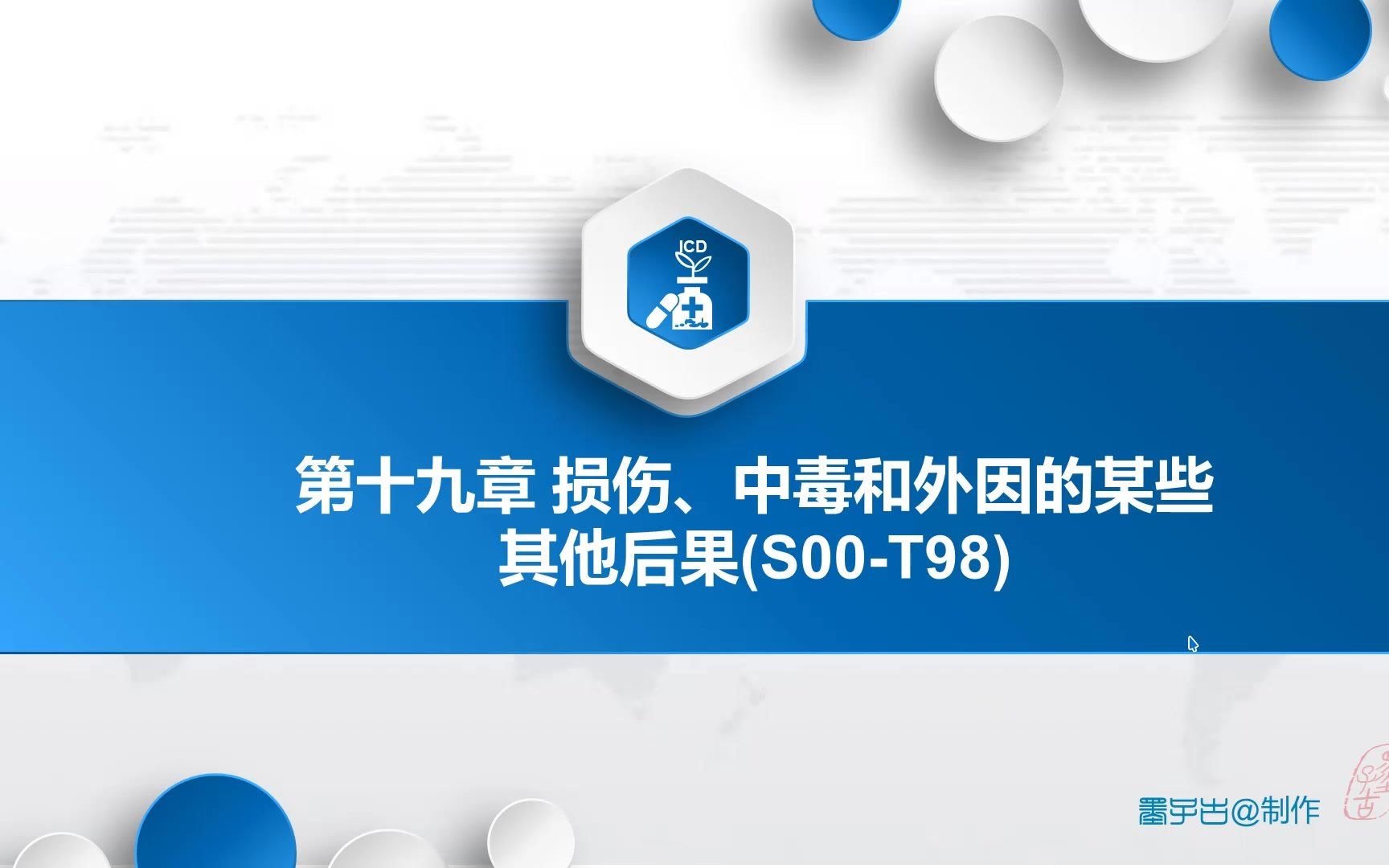 12.国际疾病分类ICD10基础篇:第19章 损伤、中毒和外因的某些其他后果哔哩哔哩bilibili