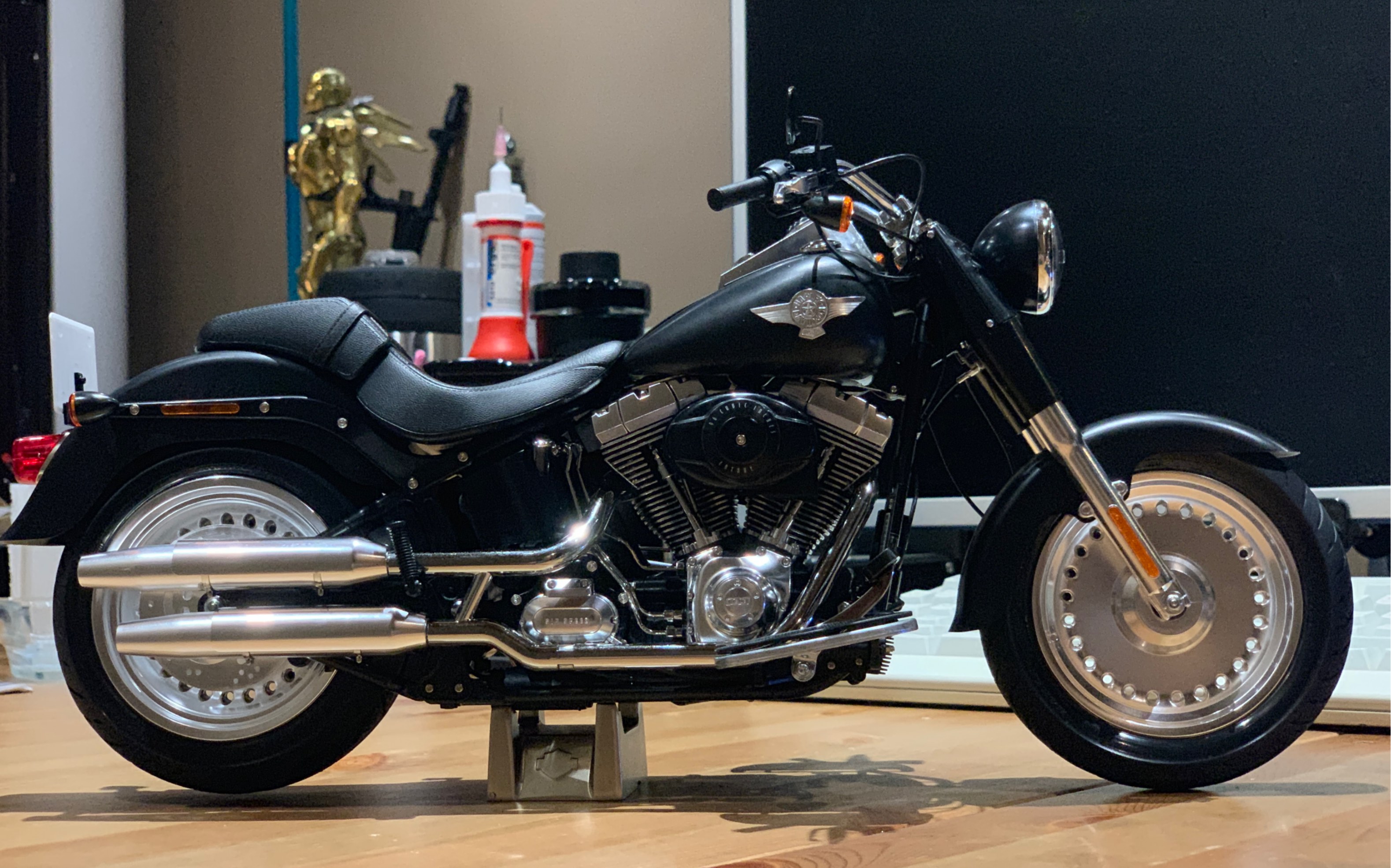 1/6 harley-davidson fatboy肥仔摩托拼装