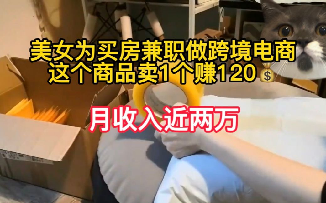 美女为买房兼职做跨境电商,这个商品卖1个赚120,月收入近两万哔哩哔哩bilibili