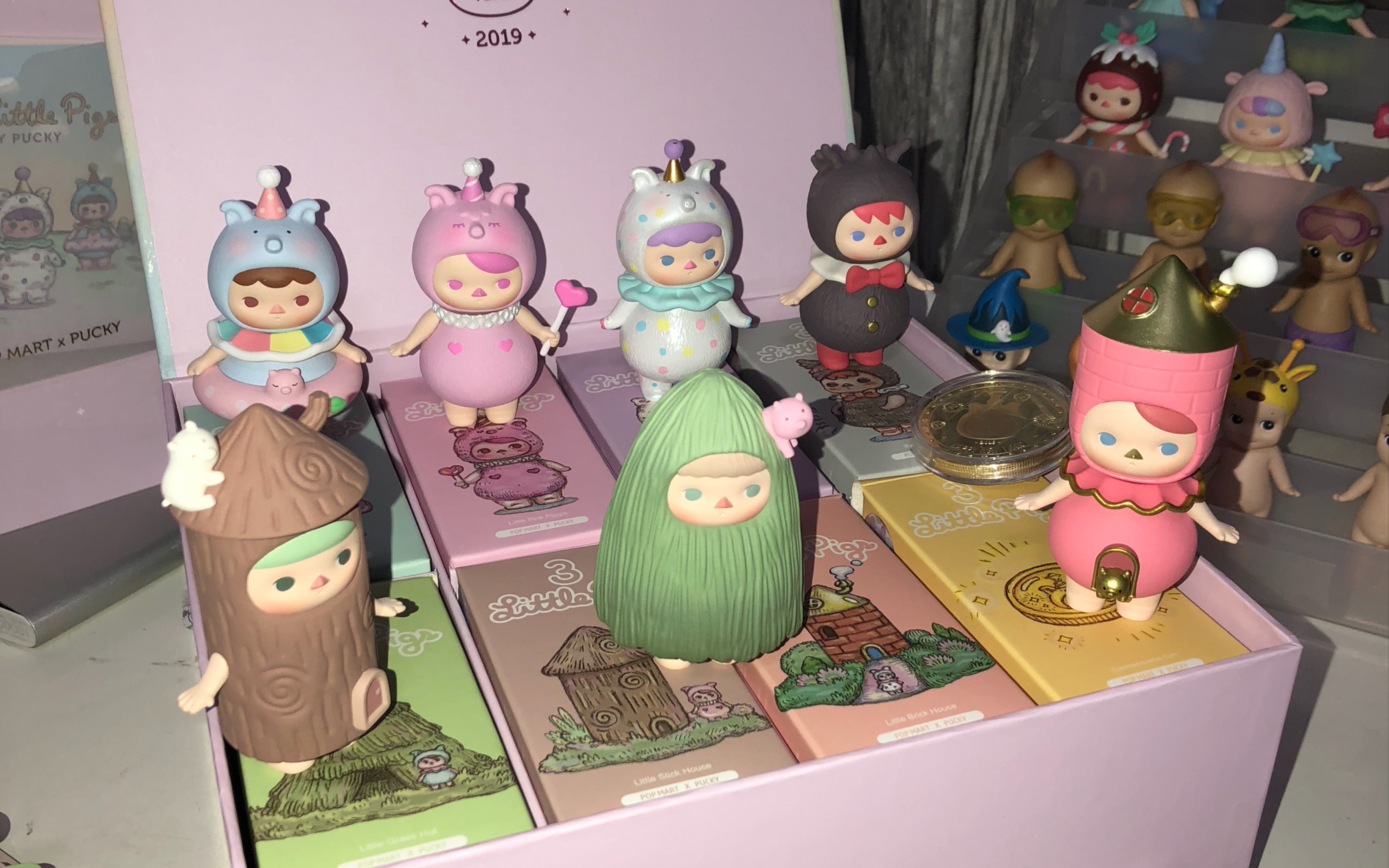 【新年pucky】盲盒 泡泡玛特新款毕奇开盒 三只小猪系列 超级可爱