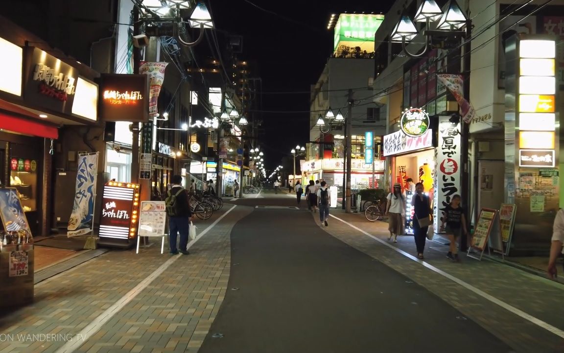【超清日本】漫步夜晚的埼玉县-蕨市街景 2019.