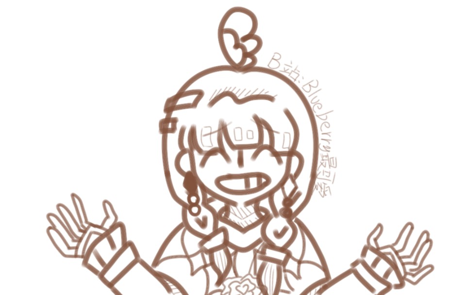 【指绘】假笑的神明_哔哩哔哩 (゜-゜)つロ 干杯~-bilibili