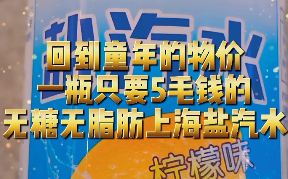 回到童年的物价,一瓶只要5毛钱的无糖无脂肪上海盐汽水哔哩哔哩bilibili