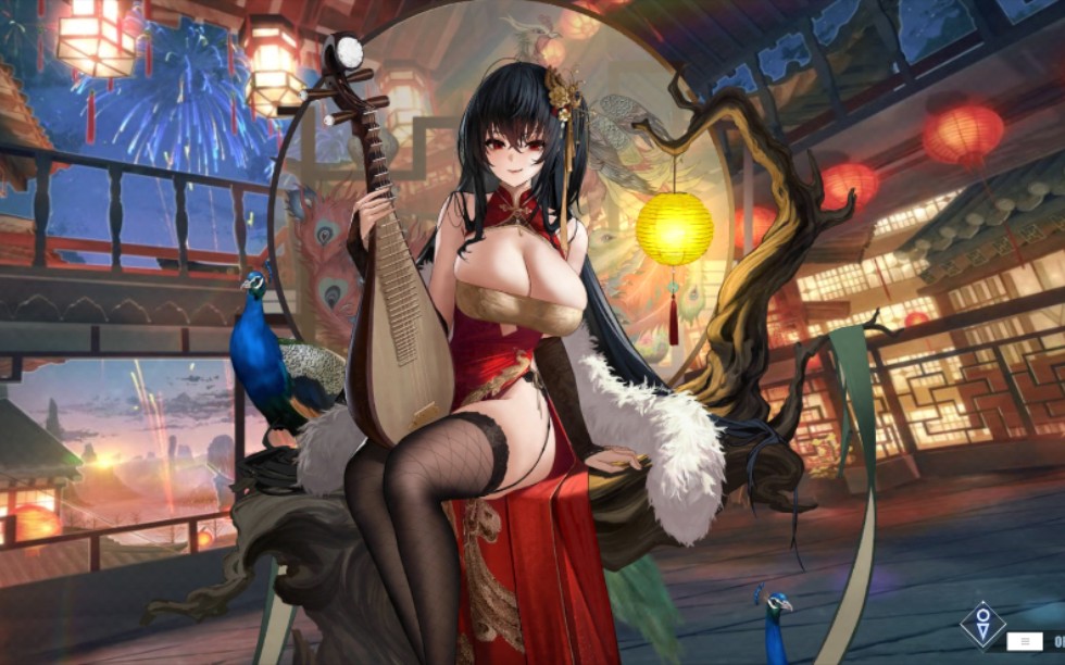 『碧蓝航线』鹩l2d皮肤[凤鸣春晓]模型语音触摸展示