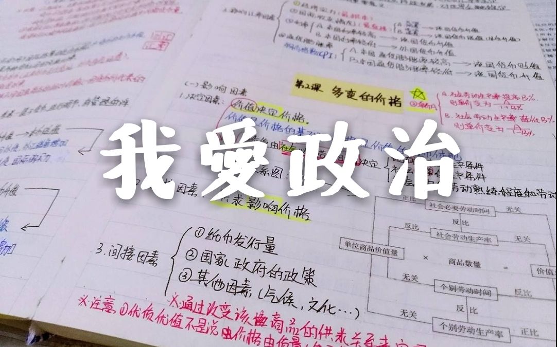 【初栀】阳光正好,那就给你看一下我的政治笔记吧哔哩哔哩bilibili