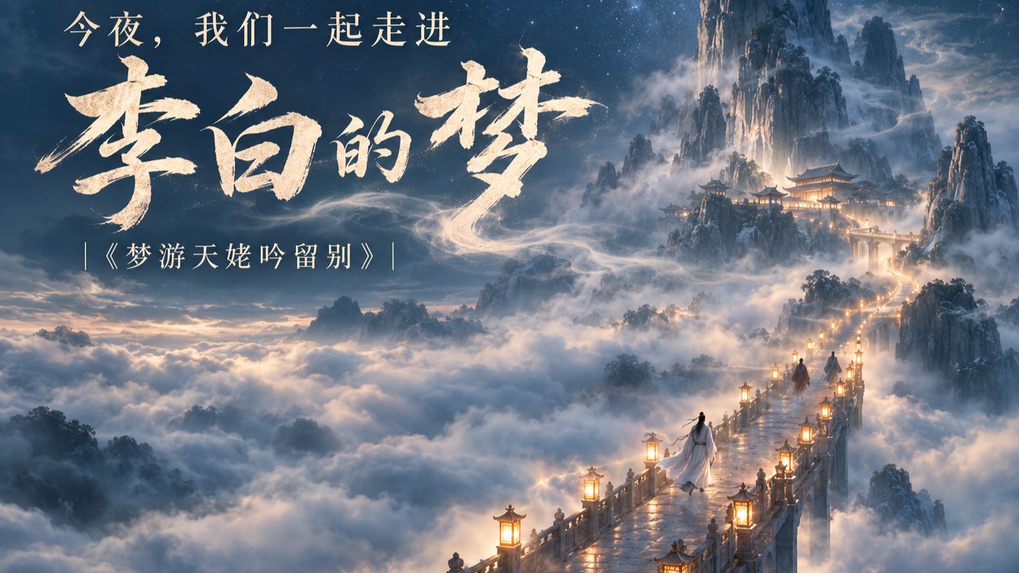今夜，我们一起走进李白的梦｜《梦游天姥吟留别》【AI全民制作人】