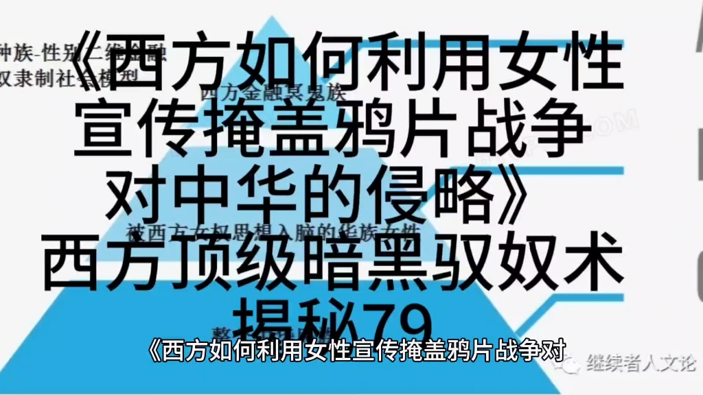 《西方如何利用女性宣传掩盖鸦片战争对中华的侵略》西方顶级暗黑驭奴术揭秘79哔哩哔哩bilibili