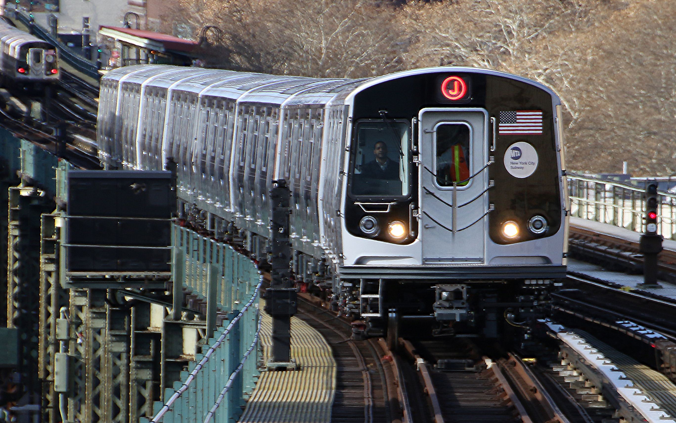 【倍速前面展望】纽约地铁j线尖峰快车 宽街→牙买加中心