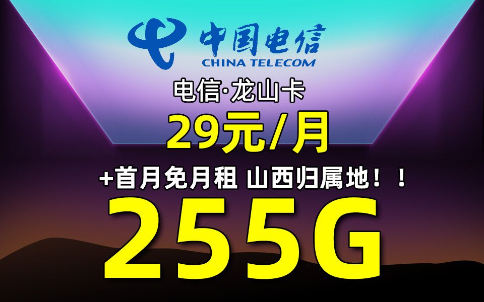 怎么了?电信流量卡要29元255G怎么了!!!【龙山卡】哔哩哔哩bilibili